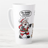 Hij bestaat echt! Kerstman & Bigfoot Latte Mok (Linkerhoek)