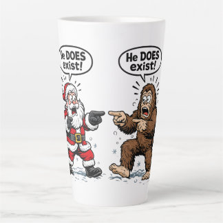 Hij bestaat echt! Kerstman & Bigfoot Latte Mok