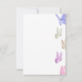 Hij bezorgt haar vlinders Bruidsmeisjesfeest Bedankkaart (Achterkant)