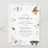 Hij bezorgt me vlinders Delicate Bruiloftsfeest Kaart (Voorkant)