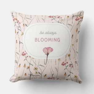 Hij bloeit altijd design kussen