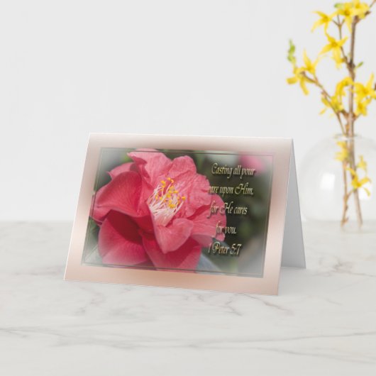 Hij Cares Kaart (Gele Bloem)