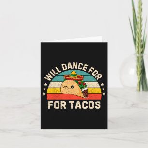 Hij danst voor Tacos Mexican Cinco de Mayo Fiesta Kaart