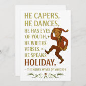 Hij dartelt rond, hij danst, hij heeft de ogen van feestdagenkaart (Voorkant / Achterkant)