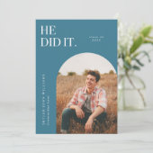 Hij deed de aankondiging van het Neon Blue Arch Af (Staand voorkant)