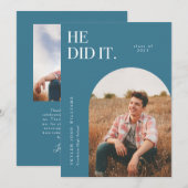 Hij deed de aankondiging van het Neon Blue Arch Af (Voorkant / Achterkant)