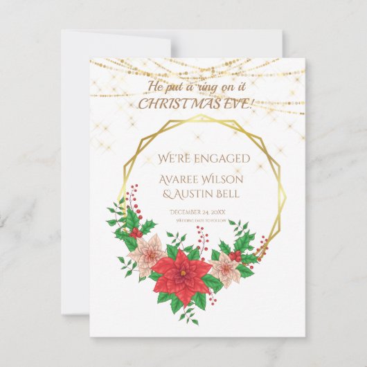 Hij deed een rondje op kerstavond kaart (Voorkant)