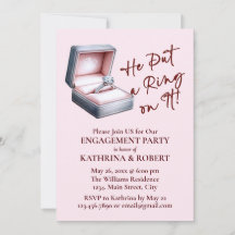 Hij deed er een ring op! Pink Engagement Party