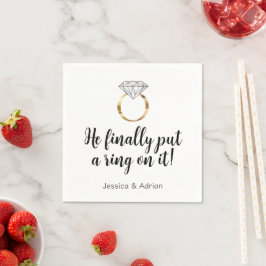 Hij deed haar eindelijk een ring om Verlovingsdiam Servet