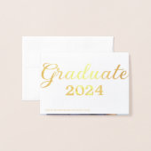 Hij deed het Afstudeerder Party Invitation 1 foto  Folie Kaarten (Met envelop)