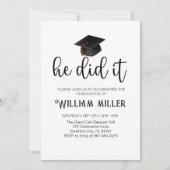 Hij deed het Afstuderen Class of 2025, Minimal afs Kaart (Voorkant)