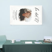 Hij deed het afstuderen van de costeengeometrische spandoek (Beurs)