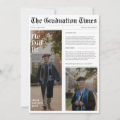 Hij deed het krant 2025 afstudeerfeest foto kaart (Voorkant)