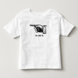 Hij deed het met een vingertje-T-shirt Kinder Shirts