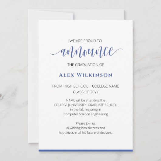 Hij deed het Moderne Afstuderen van de Jonge Manus Aankondiging (Achterkant)