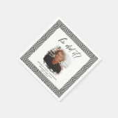 Hij deed het om het afstuderen van de houtskoolgeo servet (Hoek)