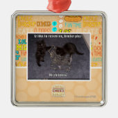 Hij defectiv metalen ornament (Voorkant)