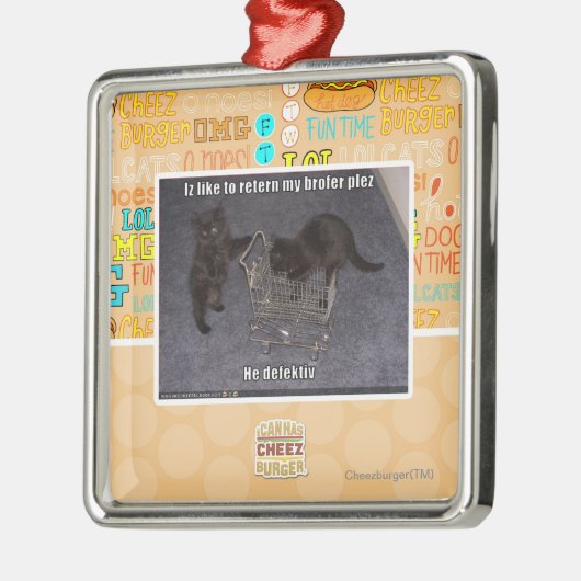 Hij defectiv metalen ornament (Links)