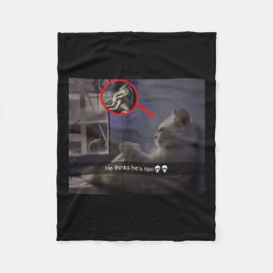 Hij denkt dat hij zijn Sticker is Fleece Deken