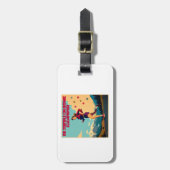 Hij denkt dat ik thuis Sassy Runner schoonmaak Bagagelabel (Voorkant verticaal)