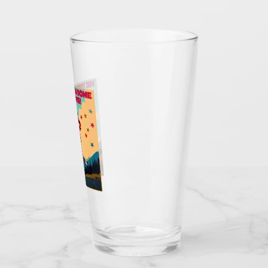 Hij denkt dat ik thuis Sassy Runner schoonmaak Glas (Links)