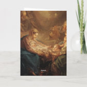 Hij, die de hele wereld niet kan bevatten feestdagen kaart (Achterkant)