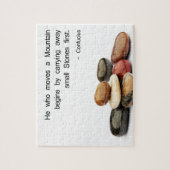 "Hij die een berg beweegt.." (Confucius) Legpuzzel (Verticaal)