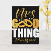 Hij Die Een Vrouw Vindt Vindt Een Goed Ding Christ Kaart (Gele Bloem)