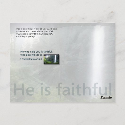 Hij die je belt briefkaart (Achterkant)