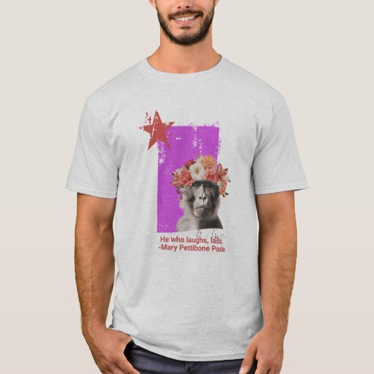 "Hij die lacht..." Heren T-shirt (Voorkant)