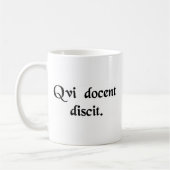 Hij die leert, leert. koffiemok (Links)