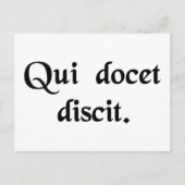 Hij die leert leert, leert. briefkaart (Voorkant)