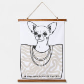 Hij die niet moet worden ingepakt hangend wandkleed (Voorkant)