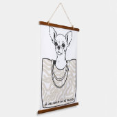 Hij die niet moet worden ingepakt hangend wandkleed (Gebogen)