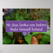 Hij die niet voor het gezegde poster kijkt (Voorkant)