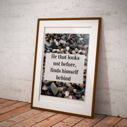 Hij die niet voor wijsheid poster citeert