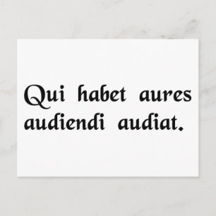 Hij die oren heeft, laat hem begrijpen hoe te luis briefkaart