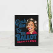 Hij door de stemming Kamala 2024 Funny Harris Elec Kaart (Voorkant)