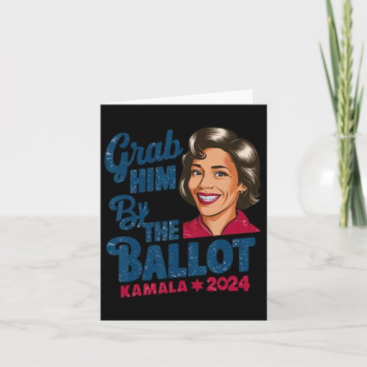 Hij door de stemming Kamala 2024 Funny Harris Elec Kaart (Voorkant)