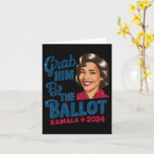 Hij door de stemming Kamala 2024 Funny Harris Elec Kaart (Gele Bloem)