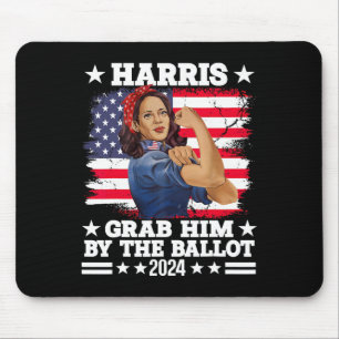 Hij door de stemming Kamala 2024 Funny Harris Elec Muismat