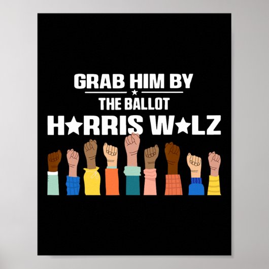 Hij door de stemming Kamala 2024 Funny Harris Elec Poster (Voorkant)