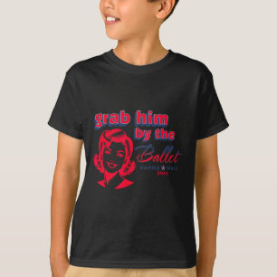 Hij door de stemming Kamala 2024 Funny Harris Elec T-shirt