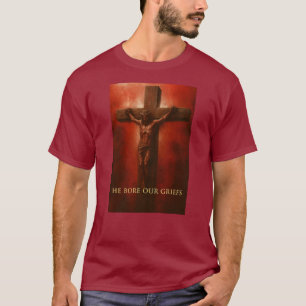 ✝️ Hij Droeg Onze Smarten - T-Shirt