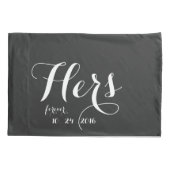 Hij en haar gepersonaliseerd - Mr & Mrs Passen get Kussensloop (Achterkant-Links)