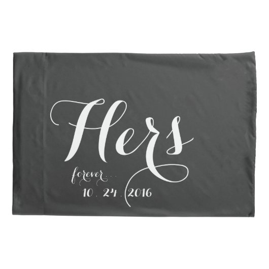 Hij en haar gepersonaliseerd - Mr & Mrs Passen get Kussensloop (Achterkant-Links)