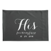 Hij en haar gepersonaliseerd - Mr & Mrs Passen get Kussensloop (Achterkant-Rechts)