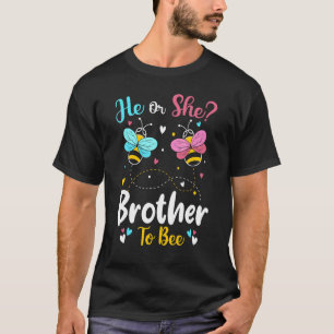 Hij en zij broeder om de seksespecificatie te volg t-shirt