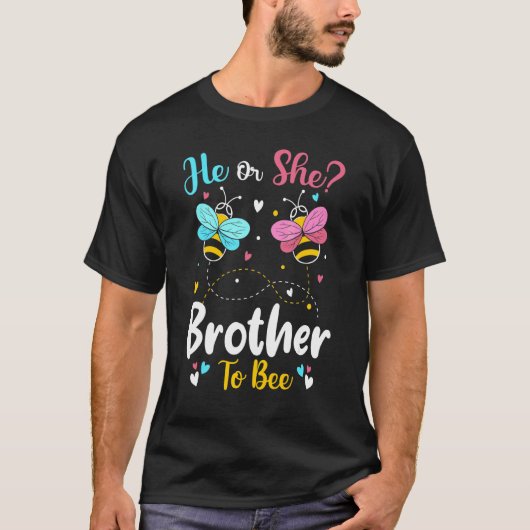 Hij en zij broeder om de seksespecificatie te volg t-shirt (Voorkant)
