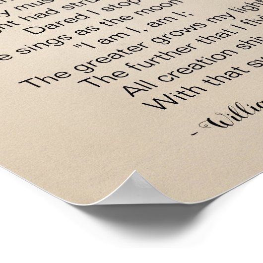 Hij en zij gedicht door William Butler Yeats Vinta Poster (Hoek)